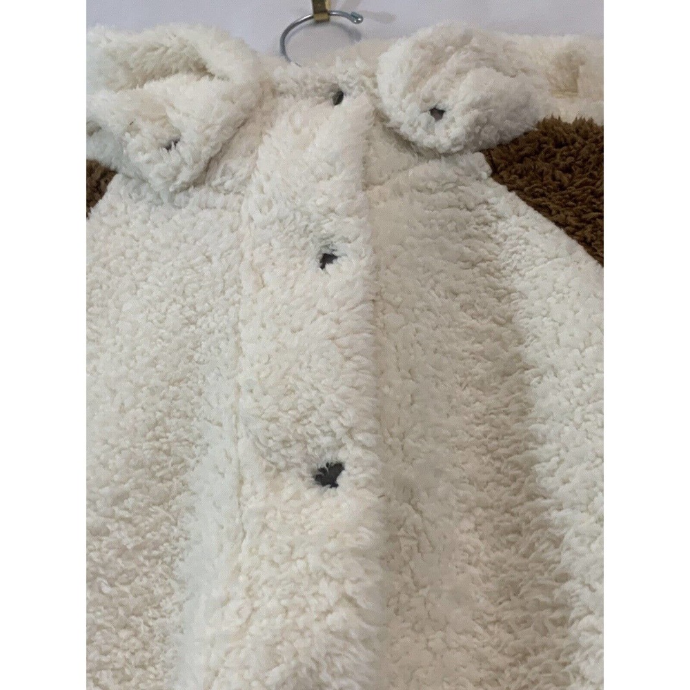 Plush X Revolve Women’s Cream Brown Sherpa Hooded Jacket NEW Size Small - Picture 8 of 10